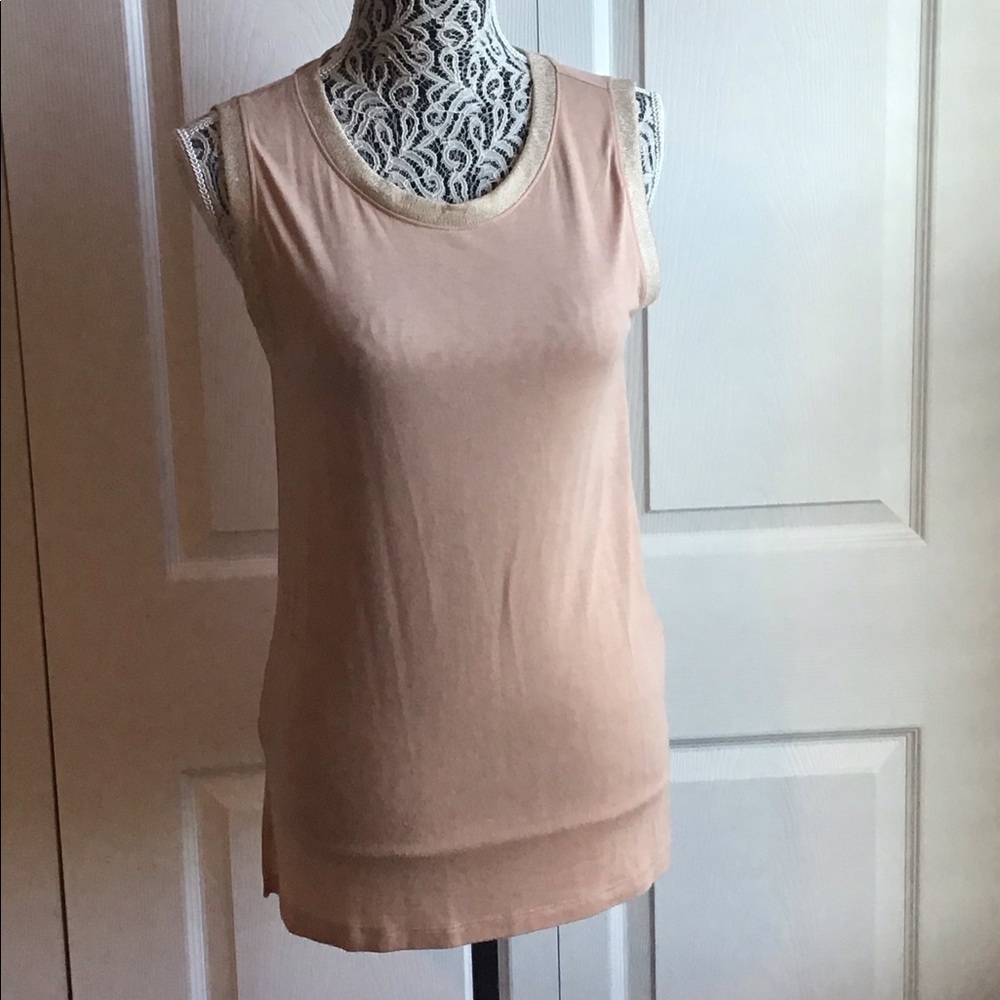 Banana Republic Soft Pink with Gold Trim Tank